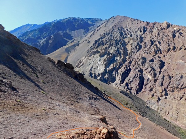 Portezuelo de entrada a la quebrada de las Pircas