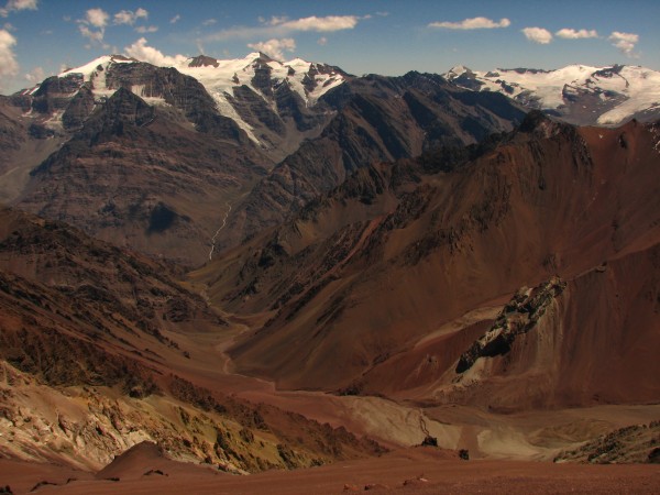 Vista desde el paso hacia el grupo del Plomo