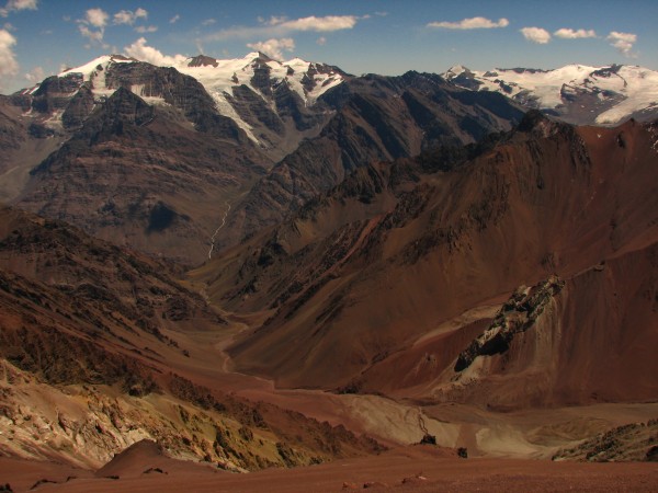 Vista desde el paso hacia el grupo del Plomo