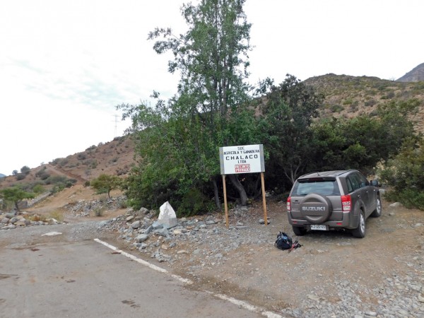 Estacionamiento e inicio de la ruta