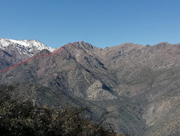 Vista general ruta desde la Quebrada de Ramón Vista general ruta desde la Quebrada de Ramón
