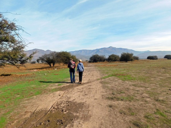 Huella hacia la laguna