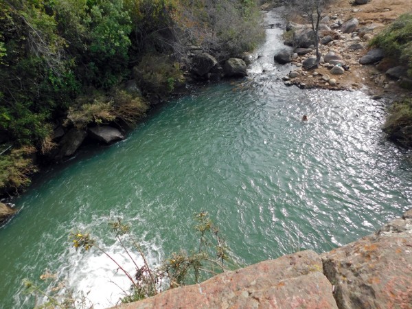 Vista desde arriba de la cascada