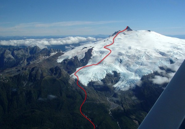 Vista aérea de la ruta