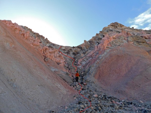 Bajando por quebrada