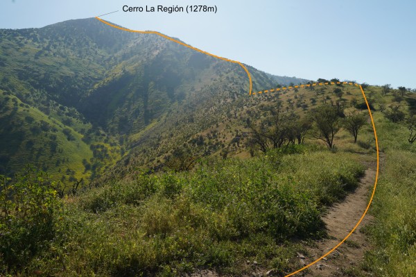 Cerro La Región y quebrada los Maitenes Cerro La Región y quebrada los Maitenes