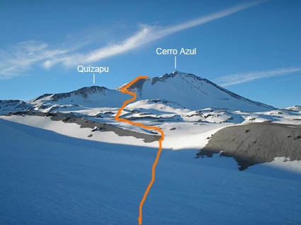 Ruta de ascenso del Azul Ruta de ascenso del Azul