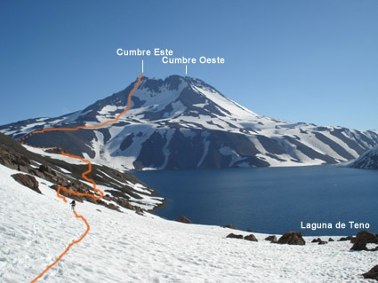 Ruta directa cara Norte a cumbre Este Ruta directa cara Norte a cumbre Este