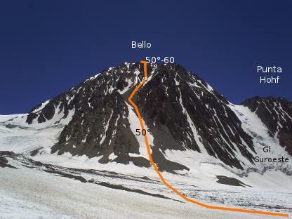 Cara Oeste del Cerro Bello Cara Oeste del Cerro Bello
