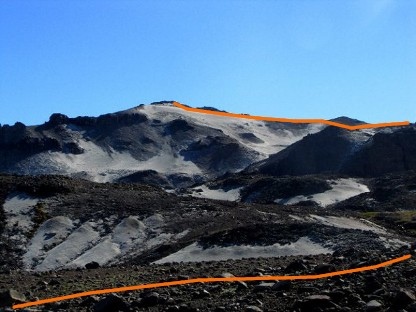 Cerro las Animas desde el sendero al portezuelo