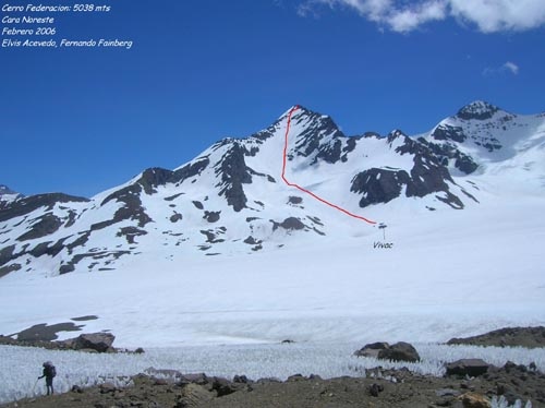 Cara noreste Cerro Federacion Cara noreste Cerro Federacion