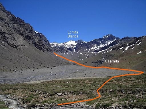 Final del valle del río Blanco