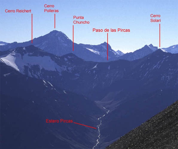 Reconocimiento de cumbres mirando hacia el Cerro Reichert