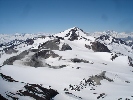 Vista hacia el volcán Peteroa