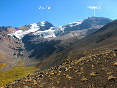 Volcán Peteroa y Volcán Azufre Volcán Peteroa y Volcán Azufre