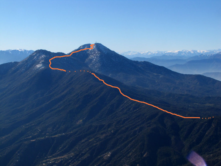 El Roble desde el cerro Vizcachas