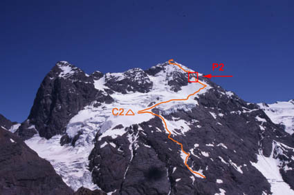 Ruta Morado entre nevero alto y cumbre